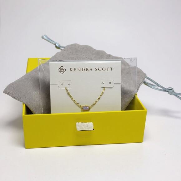 Kendra Scott Mini Elisa Necklace Trio (3) Gold & Pink Opalite. NIB Holiday Gifts - Picture 2 of 5